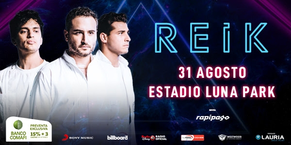 Reik confirmó su show en Argentina: 31 de agosto, Estadio Luna Park!