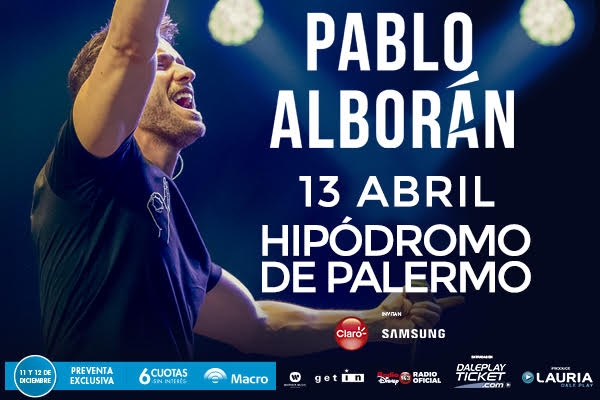 Pablo Alborán cierra su gira mundial "Tour Prometo", el 13 de abril en el Hipódromo de Palermo!