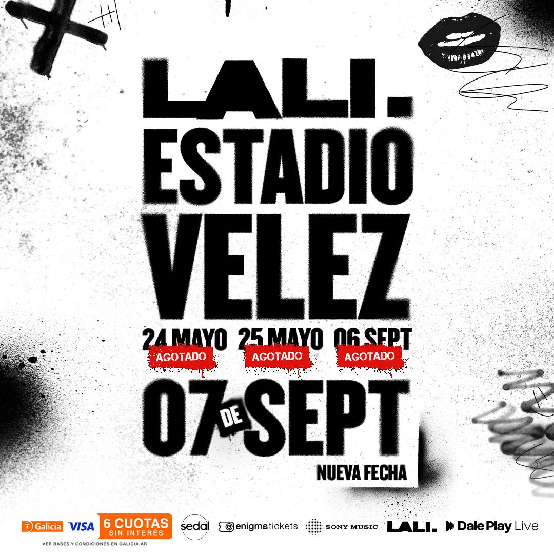 Lali, la locura no para: luego de agotar tres estadios, confirma una nueva fecha en Vélez