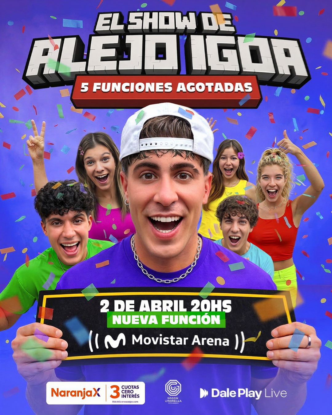 El Show de Alejo Igoa: éxito arrasador y sexta función confirmada en el Movistar Arena 