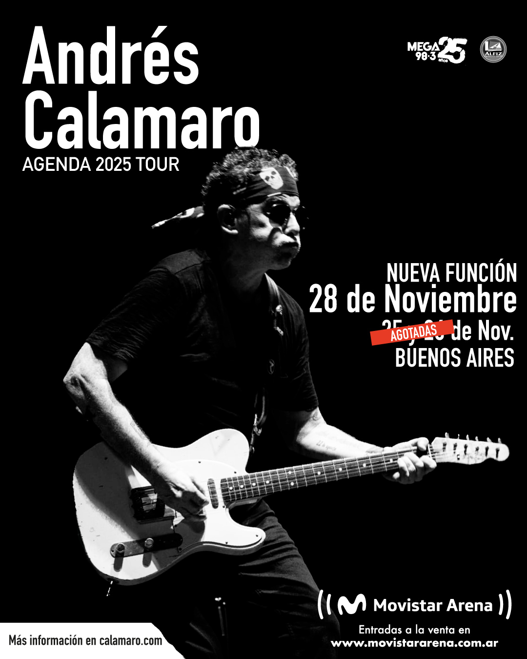 Andrés Calamaro anuncia doble sold out y nuevo show en Buenos Aires