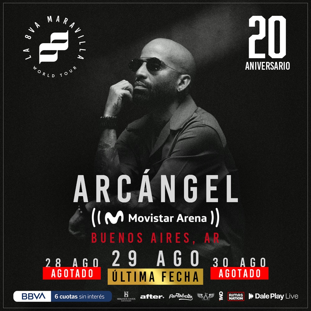 Arcángel confirma su tercera y última fecha en su primer show en Buenos Aires