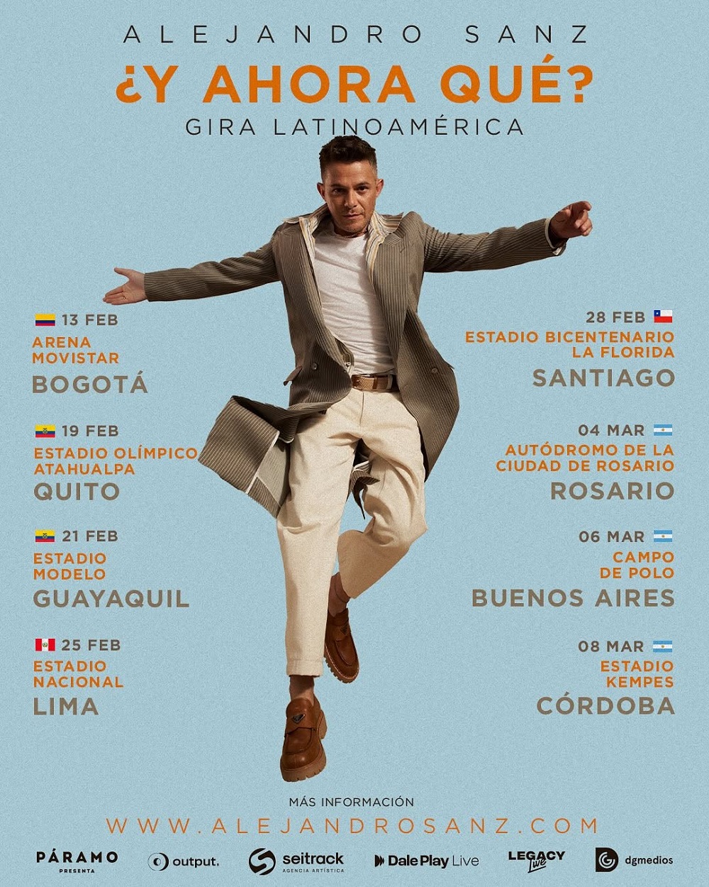 Alejandro Sanz anuncia su visita a la Argentina en 2026