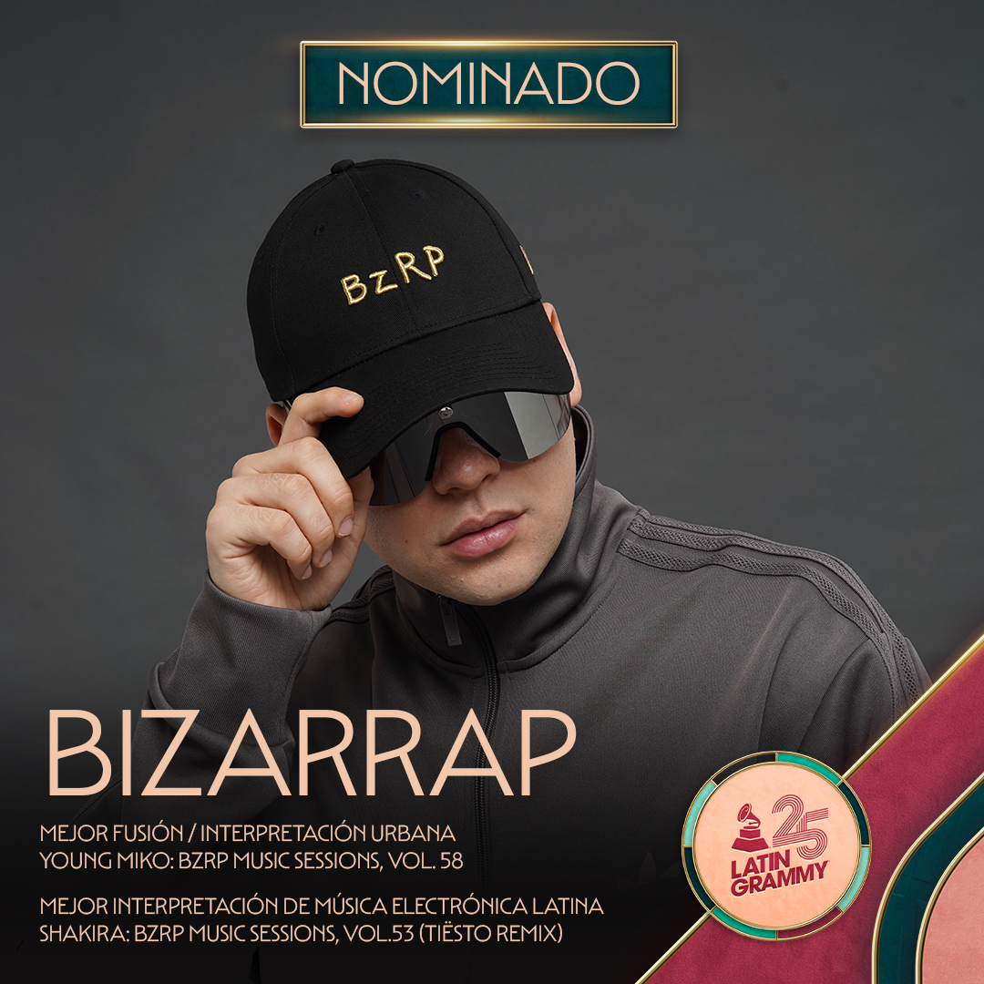 Bizarrap recibe dos nominaciones a los Premios Latin Grammys 2024