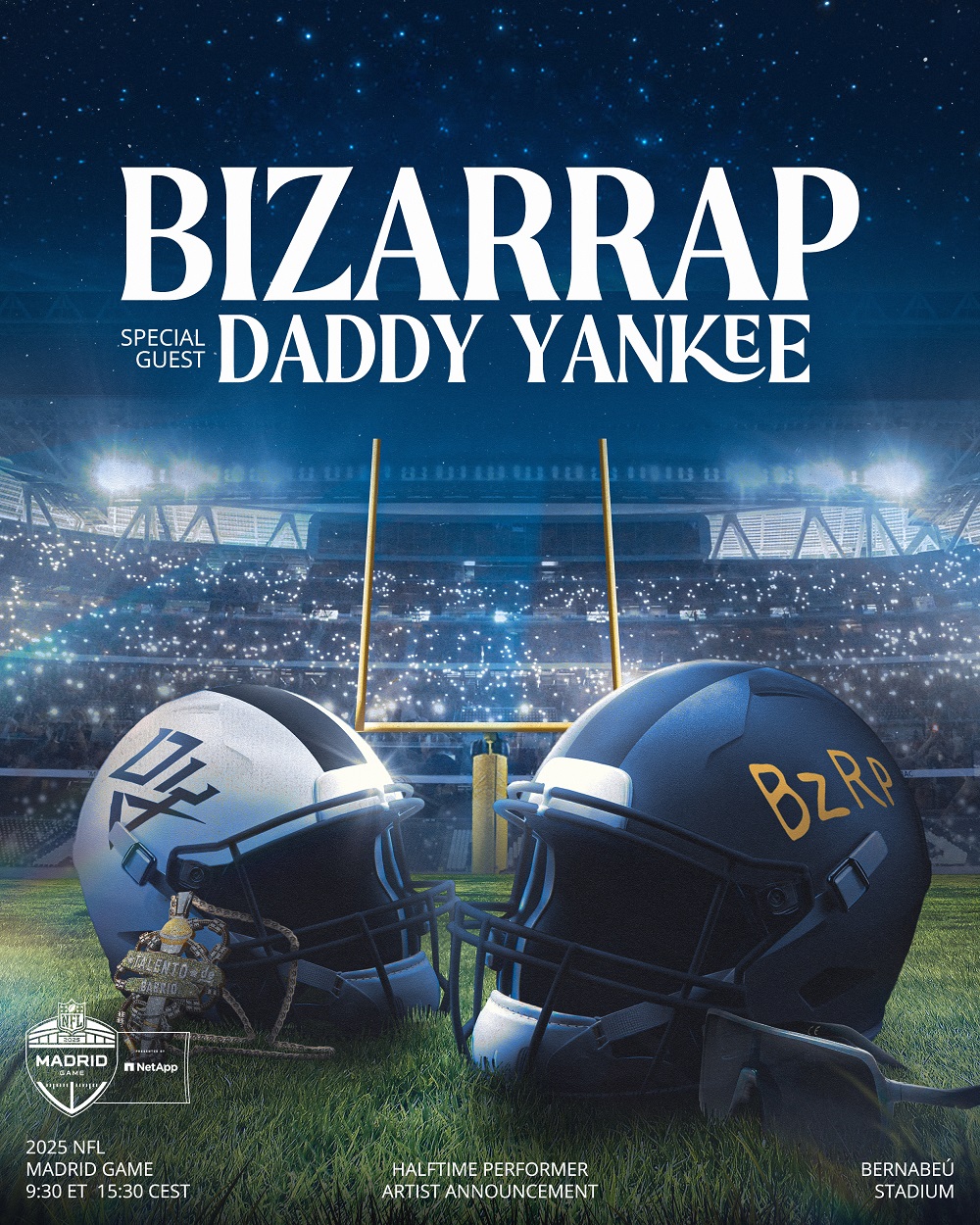 Bizarrap y Daddy Yankee participarán en el descanso del primer partido de la NFL en Madrid