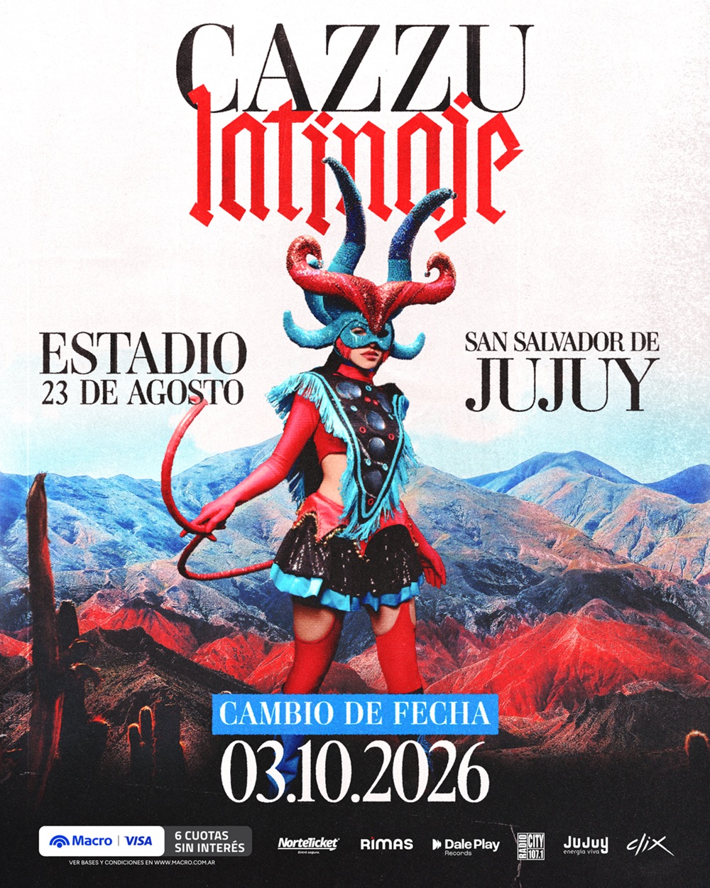 Cazzu cambio de fecha: su esperado show en Jujuy será el próximo sábado 3 de octubre