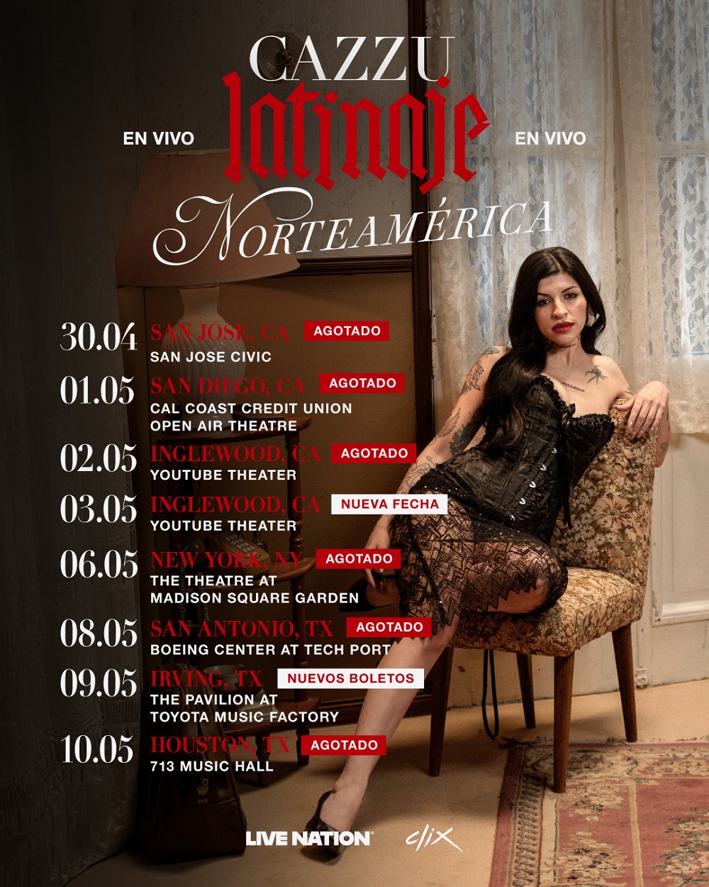 Cazzu: luego de agotar en 24 horas las entradas de su primera gira por USA suma dos nuevas fechas