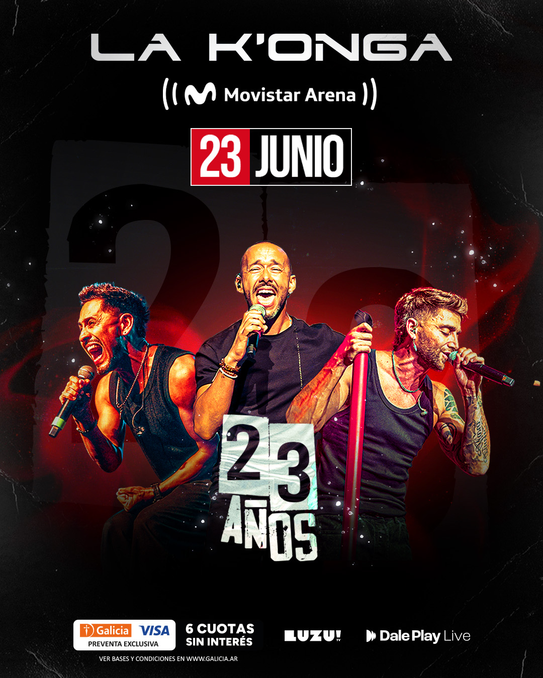 La Konga transformará el Movistar Arena en una fiesta de cuarteto el 23 de junio