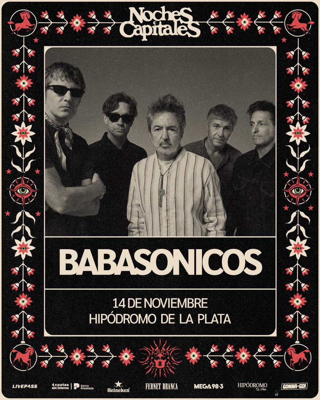 Noches Capitales 2026 presenta a Babasonicos: segunda fecha confirmada de esta nueva edición