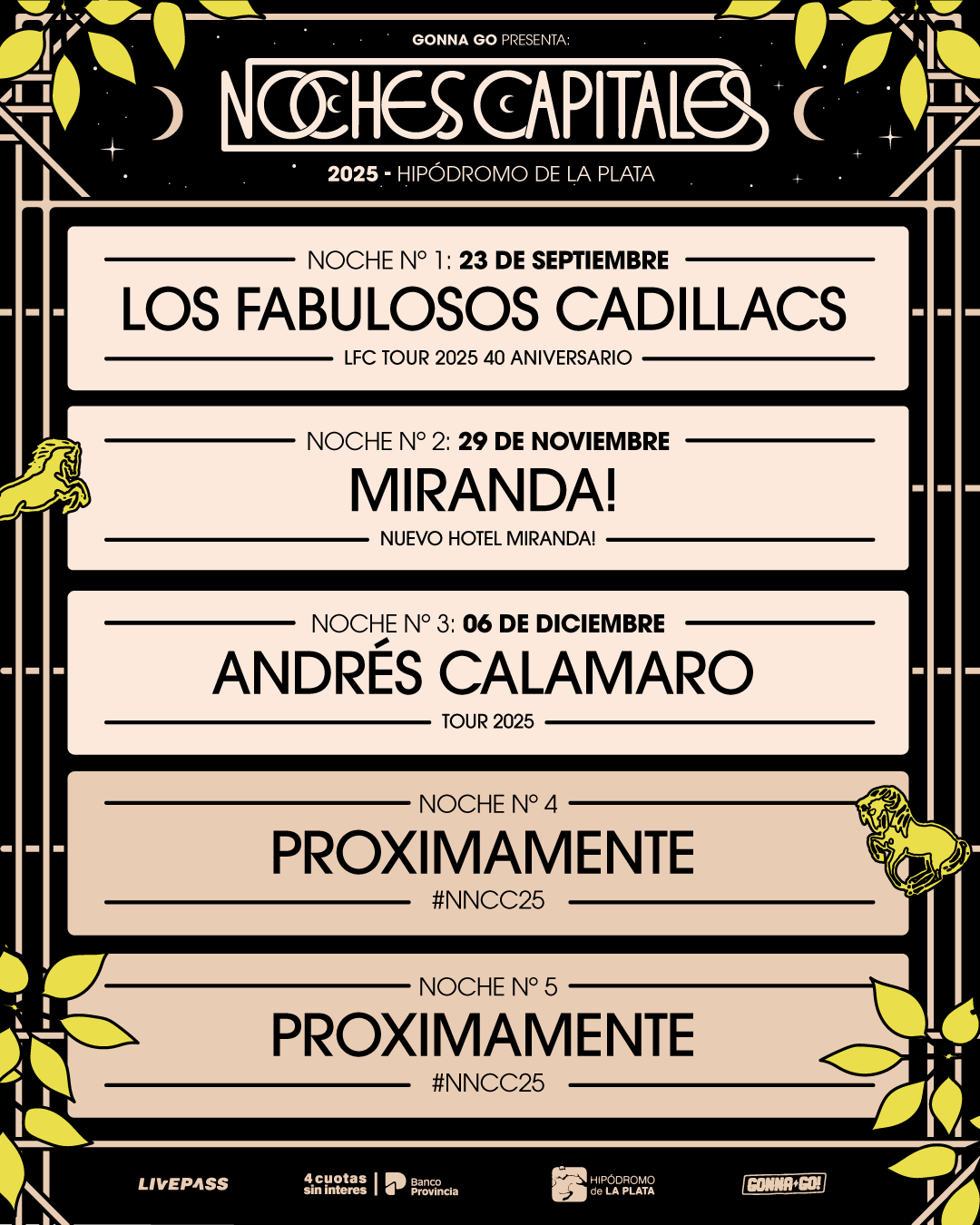 line up noches capitales