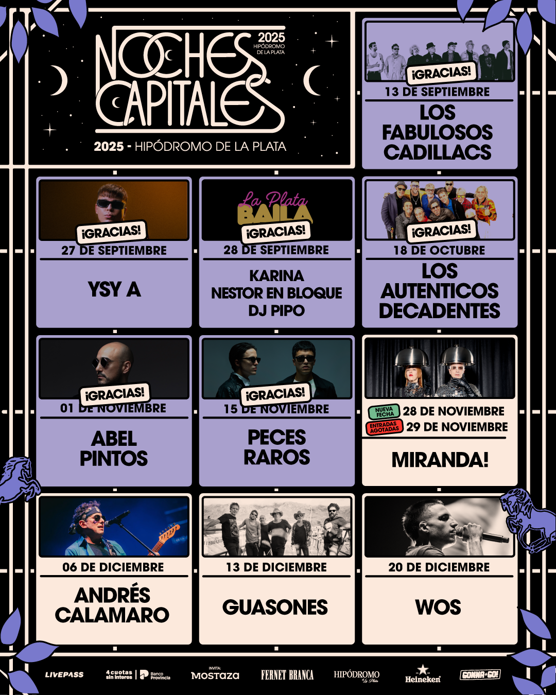 peces raros noches capitales flyer gracias