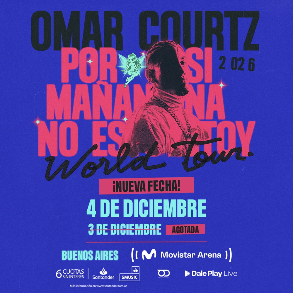 Omar Courtz furor por su visita a la argentina: Sold out en minutos y segunda fecha confirmada