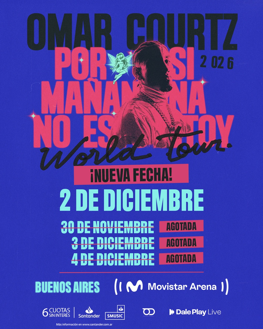 Omar Courtz: ¡A pedido del público confirma su cuarta fecha en Buenos Aires!
