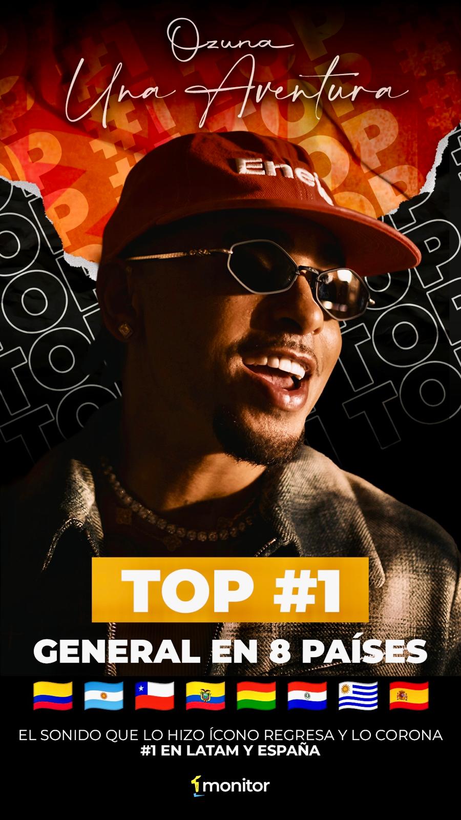 Ozuna arrasa con “Una Aventura”: #1 en ocho paises por dos semanas consecutivas