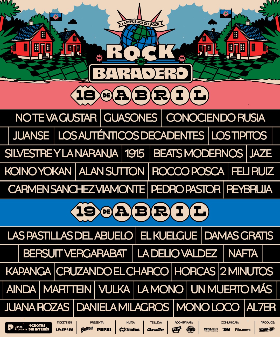 Rock en Baradero anuncia el explosivo lineup por día de su edición número 10