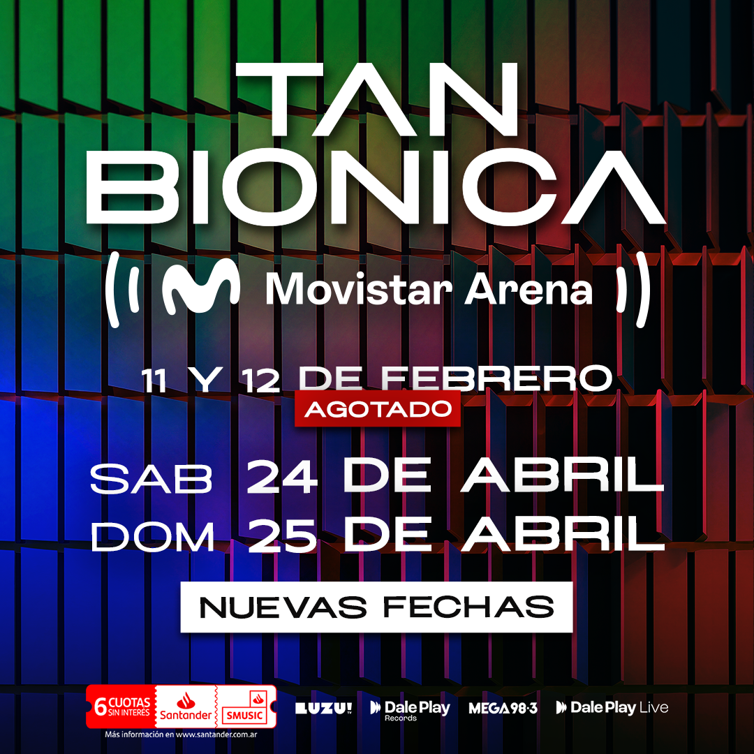 Tan Biónica agotó sus dos primeras fechas y suma dos nuevos shows más en abril debido a la demanda del público
