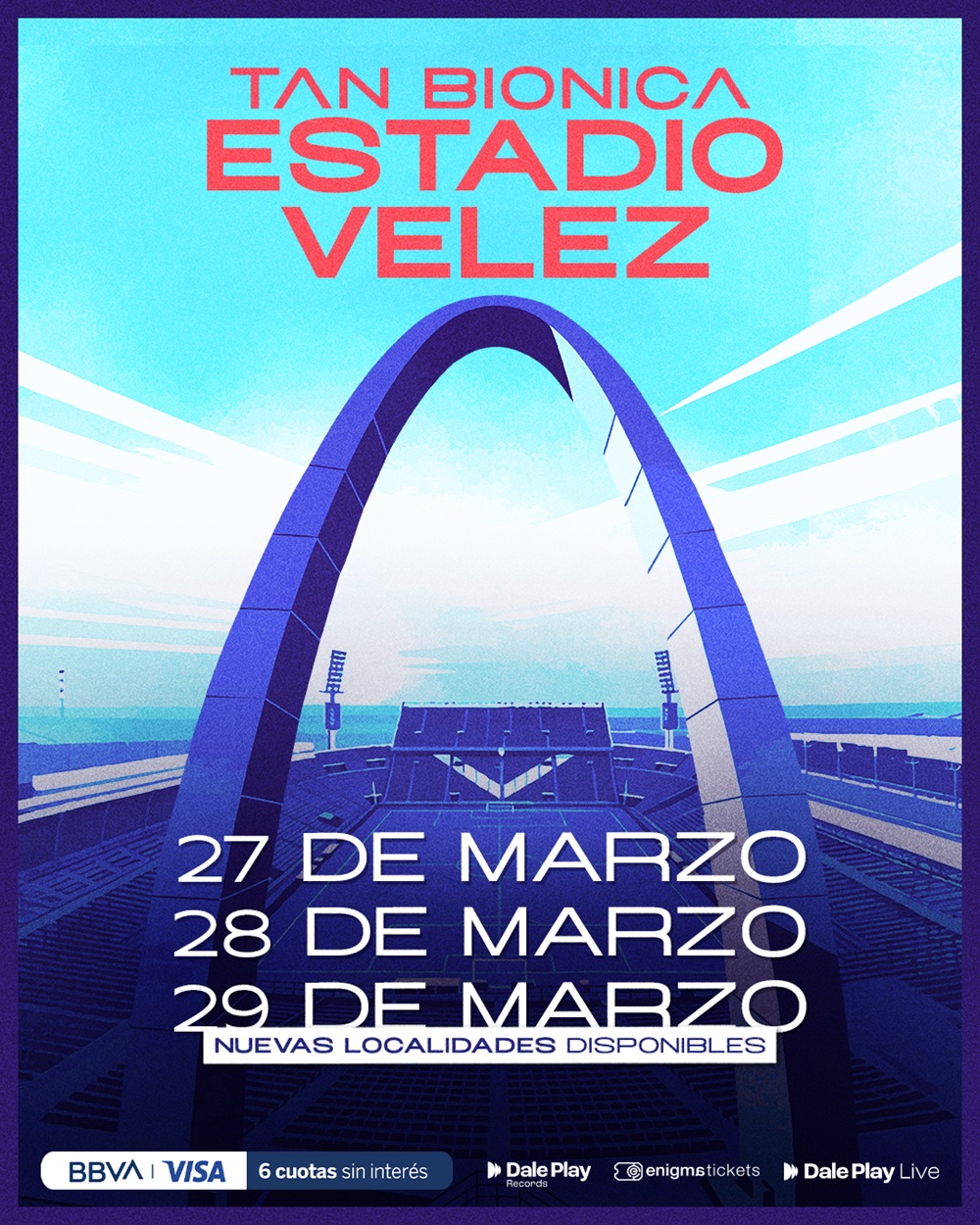 Tan Bionica: la cuenta regresiva ya empezó, se habilitan nuevas localidades en el Estadio Vélez