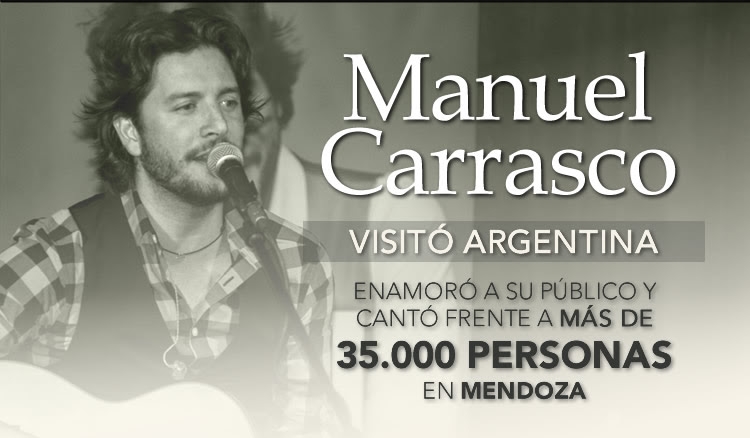 Manuel Carrasco enamoró Argentina en su reciente visita.