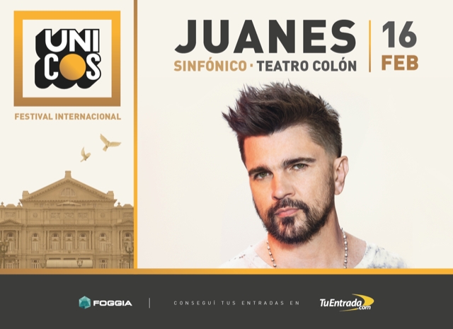 Festival Únicos en el Colón: JUANES se suma a la grilla y comienza la venta de entradas!