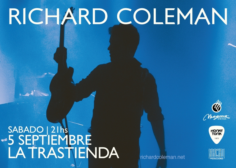 Richard Coleman nueva función en La Trastienda Club, 5 de septiembre a las 21 horas.