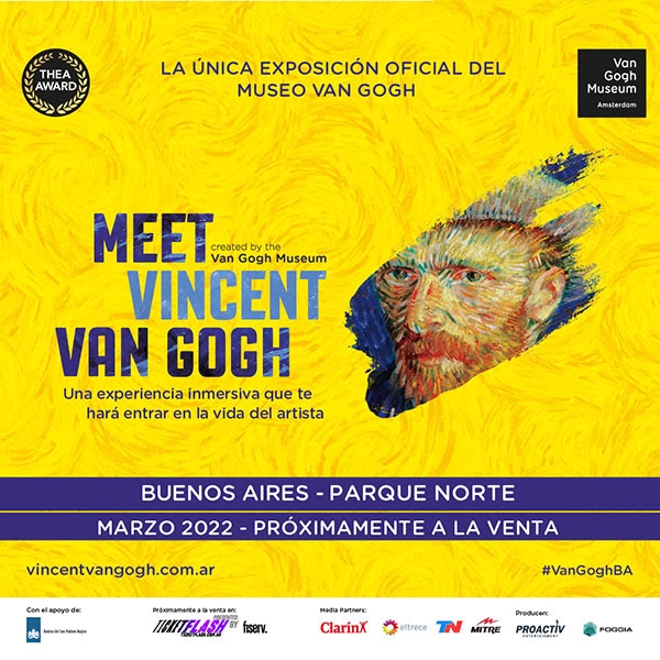 Llega a la Argentina "Meet Vincent Van Gogh": La única experiencia oficial del Museo Van Gogh.