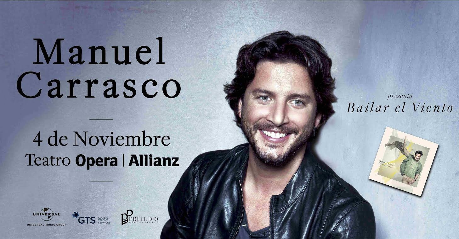Manuel Carrasco llega a Argentina: 4 de noviembre en Teatro Opera Allianz.