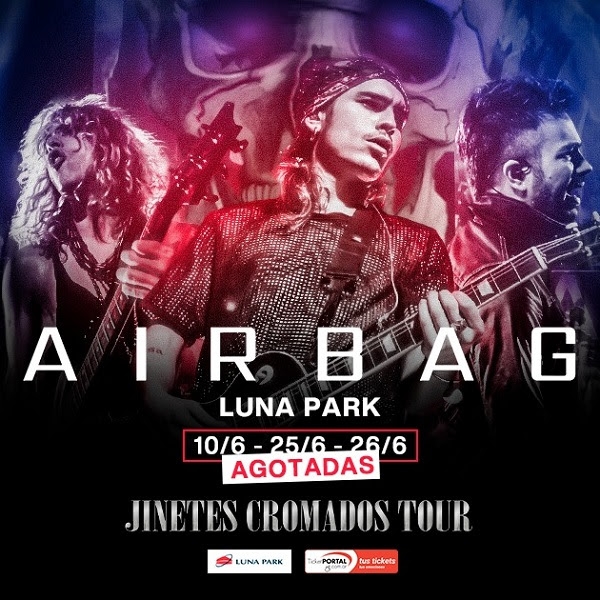 Airbag agota su tercer Estadio Luna Park: 10, 25 y 26 de junio SOLD OUT!