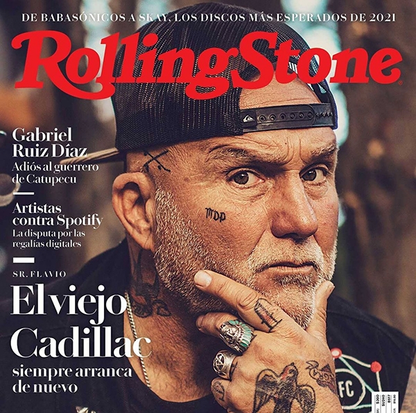 Sr. Flavio en la portada de Rolling Stone Argentina, adelantando su nuevo libro