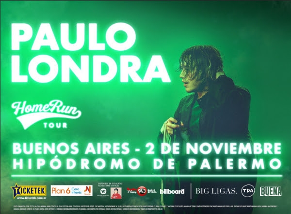 Paulo Londra: Nuevas entradas a la venta! 2 de noviembre, Hipódromo de Palermo!
