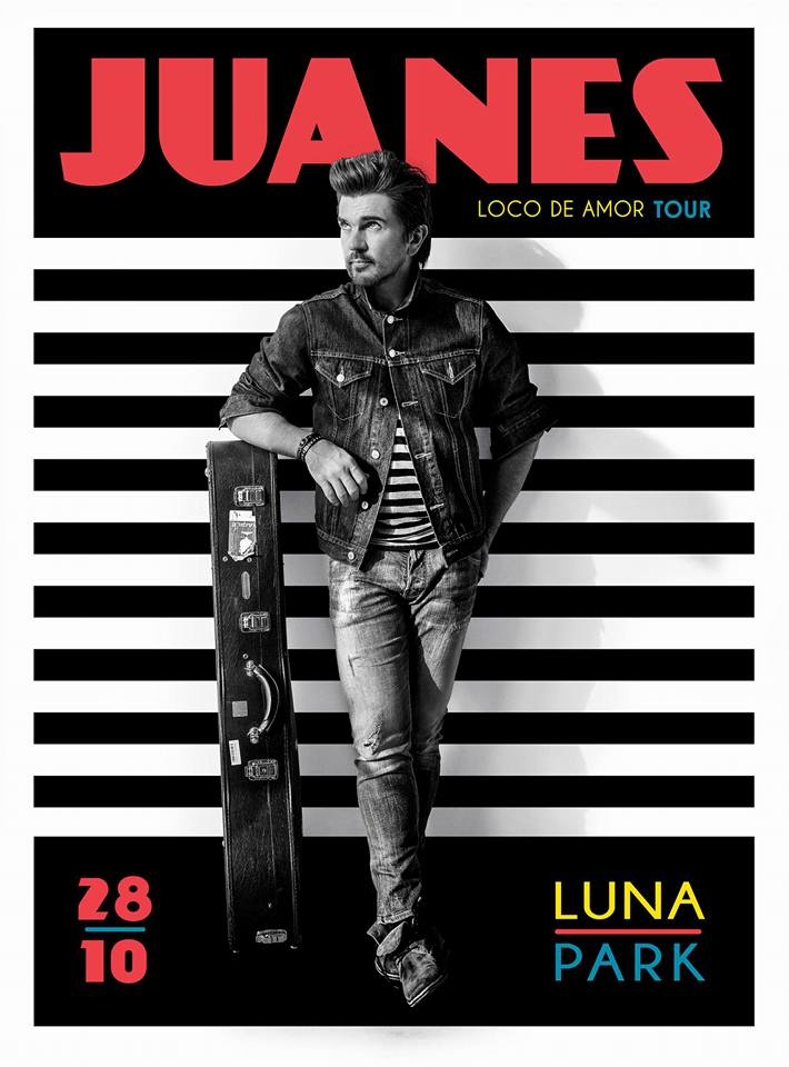 Ya llega JUANES a la Argentina! 28 de octubre Estadio Luna Park!