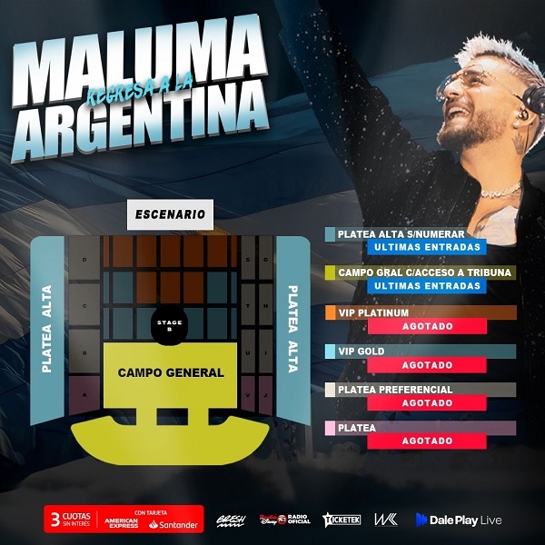 MALUMA en Vélez: conocé más de su esperado show en Argentina
