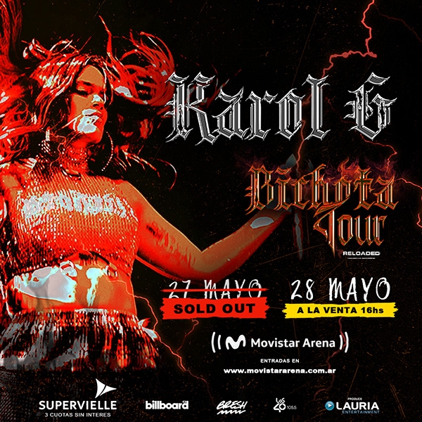 KAROL G suma una segunda fecha en Argentina! 28 de Mayo, Movistar Arena