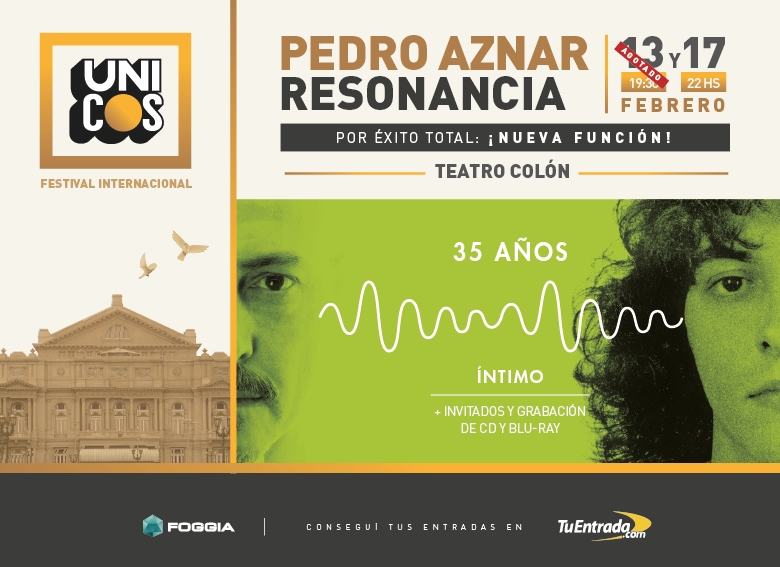 Festival Únicos: Por entradas agotadas, Pedro Aznar suma una nueva función en el Teatro Colón!