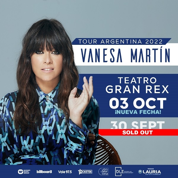 Tras agotar entradas VANESA MARTÍN anuncia una nueva y última función en el Teatro Gran Rex