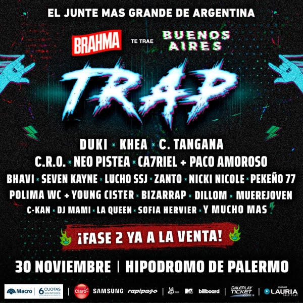 Buenos Aires Trap: Ticket Manija agotado! Comenzó la Fase 2!