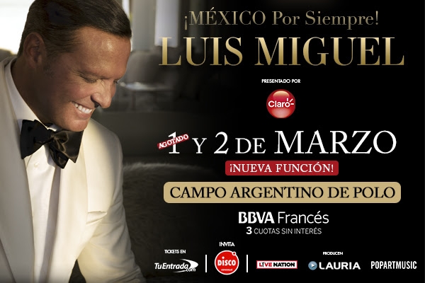LUIS MIGUEL éxito arrollador en ventas y anuncia nuevo show en el Campo Argentino de Polo! Conseguí tus entradas!